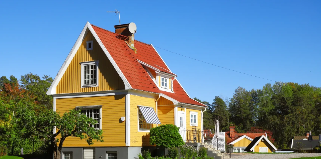 Ett gult hus