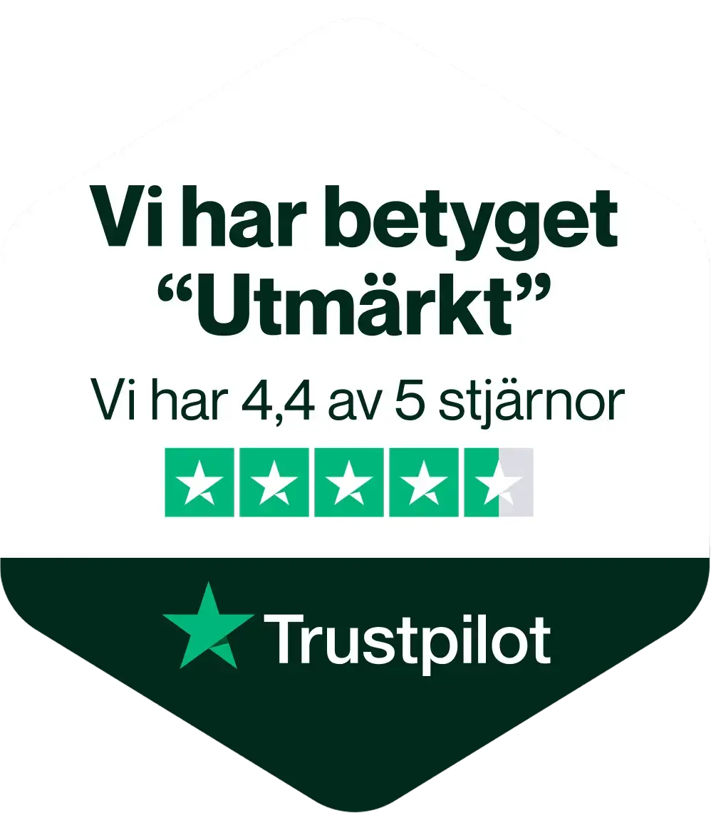 Stabelos Trustpilot betyg på 4,4 av 5